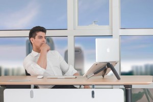 Składana podstawka pod laptopa i tableta (czarna)