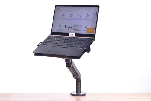laptop na podstawce na sprezynie gazowej ciemnoszarej.JPG