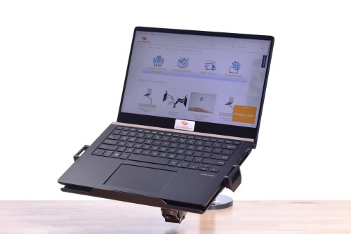 zestaw - uchwyt do monitora i laptopa na sprezynie gazowej - ciemno szary.JPG